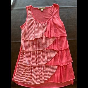 Tank top with ruffles